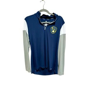 Fanatics Milwaukee Brewers Pullover Womens L Baseball Active‎ Top